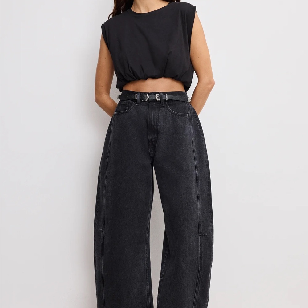 Good American extreme barrel jeans